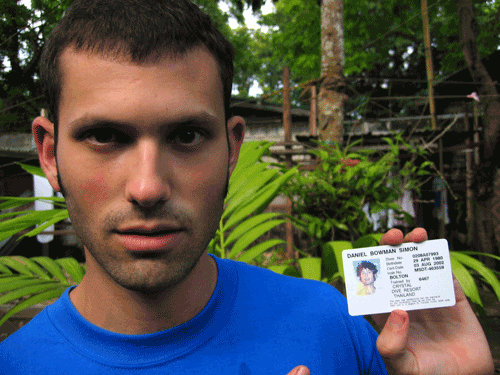 Me and my PADI Certification.  That's the real photo.  (C) 2004 Tommy Schultz